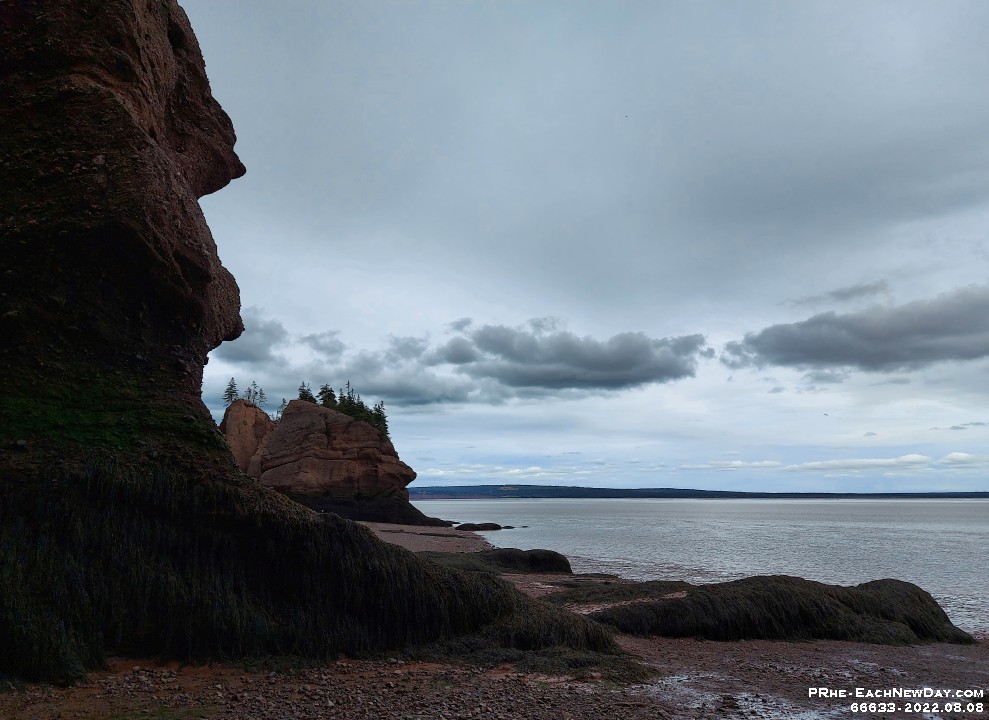 66633RoCrLeRe - Exploring the low tide beach at Hopewll Rocks National Park, NB